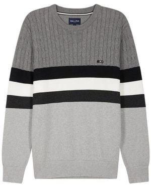 Eden Park Round-Neck Knitwear - Grey