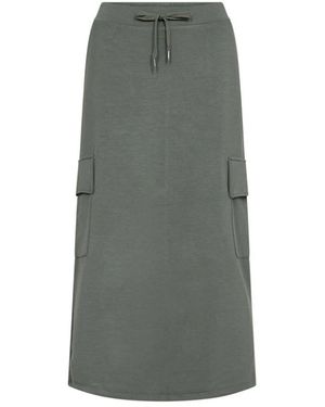 Soya Concept Rock Mit Kordelzug Und Cargo-Taschen - Grijs