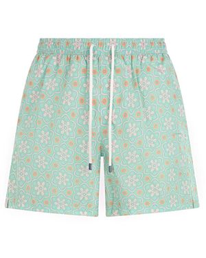 Fedeli Badeshorts Mit Blumenprint - Grün