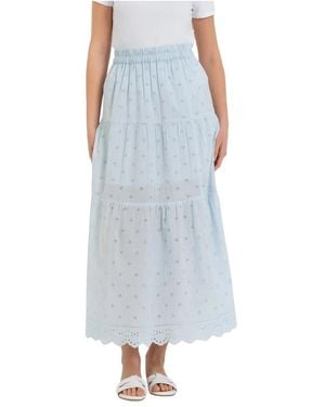 Kocca Tiered Maxi Skirt - Blauw