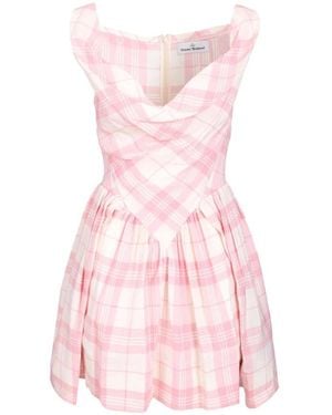 Vivienne Westwood Sunday Check Mini Dress - Pink