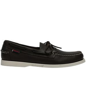 Sebago Dockside Platte Schoenen - Zwart