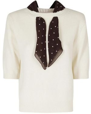 Semicouture Truien & Vesten ,Maglia Avril - Naturel