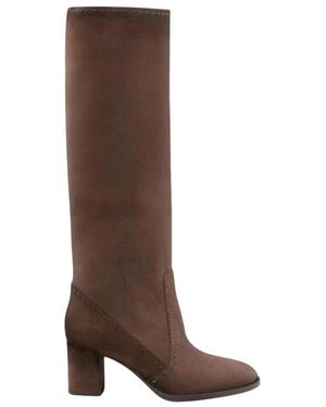 Santoni Schoenen ,Bruin ,Leer Andy-65Sig Laarzen