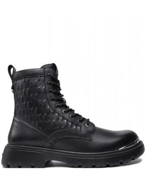 KARL LAGERFELD Lace-Up Boots - Black
