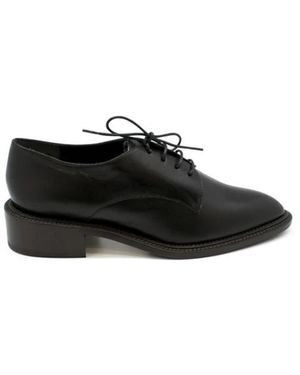 Walter Steiger Schwarze leder oxford schnürschuhe