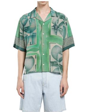 Versace Short Sleeve Shirts - Green