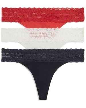 Tommy Hilfiger 3 Pack Tanga String - Rood
