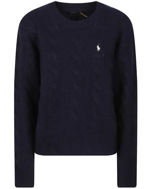 Polo Ralph Lauren Truien & Vesten ,Blauw ,Katoen Pullover Met Kabelsteek