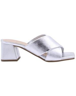E mia Heeled Mules - Blanc