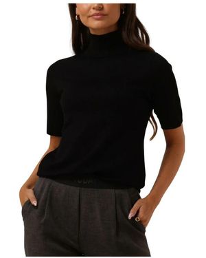 Minus Rollkragenstrick Tops T-Shirts - Schwarz