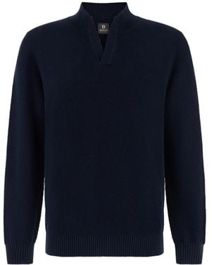 BOGGI Truien & Vesten ,Blauw ,Katoen Cotton Crew Neck
