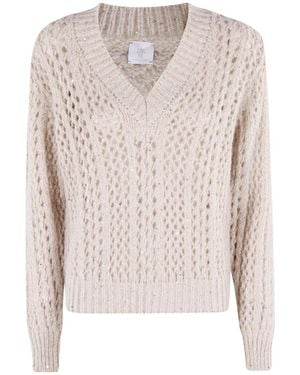 Eleventy V-Neck Knitwear - Roze
