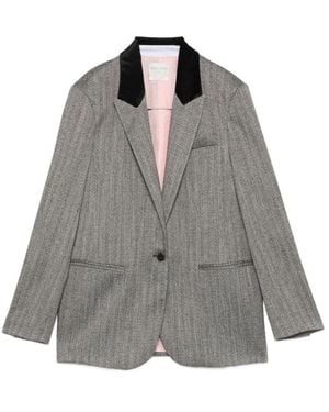 forte_forte Jassen ,Grijs ,Visgraat Blazer