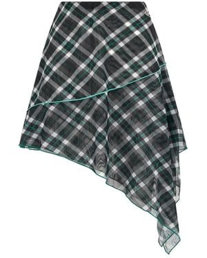 DIESEL Korte Rok Met Ruitpatroon - Blauw