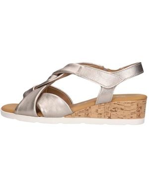 Gabor Schoenen ,Grijs ,761 Sandalen - Metallic