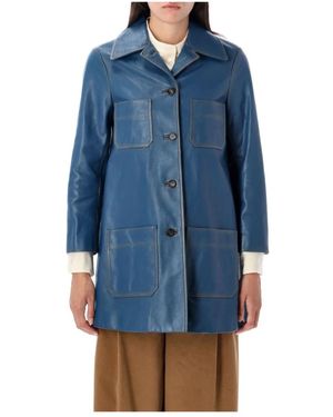 Chloé Single-Breasted Coats - Blue