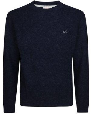 Sun 68 Round-Neck Knitwear - Blu