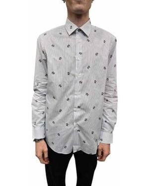 Paul Smith Gestreiftes Hemd Mit Liberty-Details - Grau