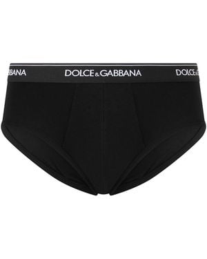 Dolce & Gabbana Ondergoed ,Zwart ,Katoen Katoenen String