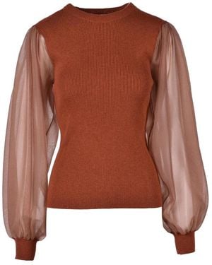 Ulla Johnson Round-Neck Knitwear - Marrone