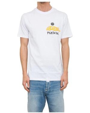 Philipp Plein T-shirt graffiti bombing collo rotondo - Blu