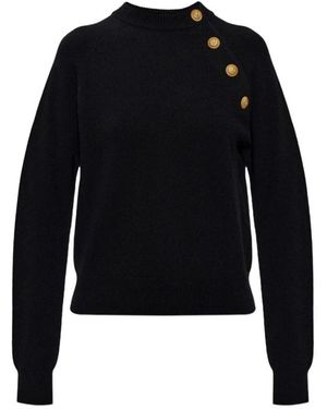 Balmain Truien & Vesten ,Zwart ,Round-Neck Truien