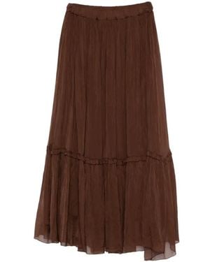 SOLOTRE Maxi Skirts - Marrón