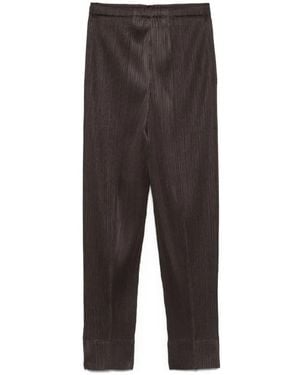 Issey Miyake Straight Trousers - Brown
