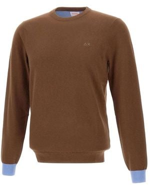 Sun 68 Round-Neck Knitwear - Brown