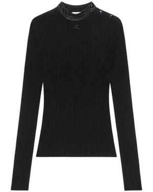 Courreges Round-Neck Knitwear - Negro