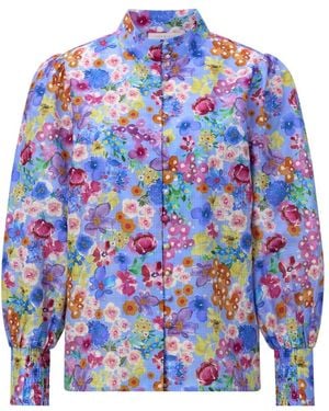 Rich & Royal Blumenmuster Bluse - Blau