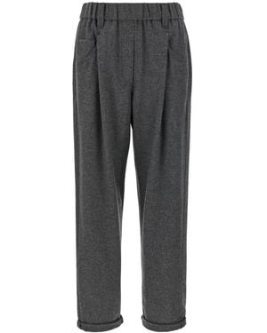 Brunello Cucinelli Wide Trousers - Gris