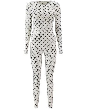 Marine Serre Jumpsuits - White