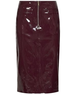 Self-Portrait Leather Skirts - Morado