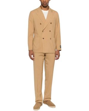 Boglioli Double Breasted Suits - Natural
