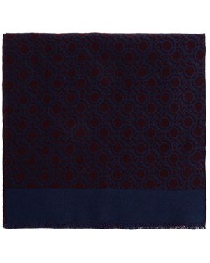 Ferragamo Gancini Wol Sjaal - Blauw