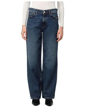 AMISH Weite Bein Denim Jeans Für Frauen - Blau