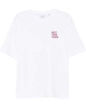 Aspesi Tops ,Wit ,Katoen Cotton Crewneck T-Shirt