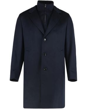 HUGO Single-Breasted Coats - Blue