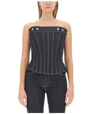 McQueen Sleeveless Tops - Black