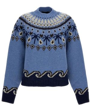 Alanui Truien & Vesten ,Blauw ,Turtleneck Trui