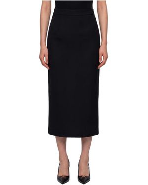 Dolce & Gabbana Rokken ,Zwart ,Wol Stretchwollen Kokerrok