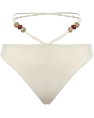Magda Butrym Badmode ,Wit ,Nylon Low-Rise Bikini Slip
