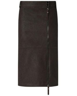 Pinko Leren Rok - Zwart