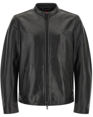 DIESEL Leather Jackets - Black