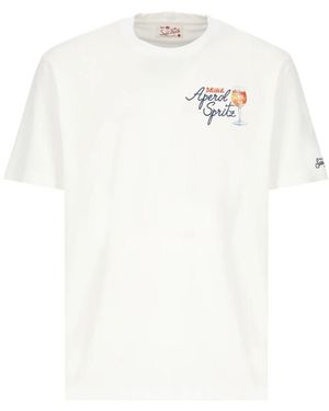 Mc2 Saint Barth Herren Drink Spritz Print T-Shirt - Weiß