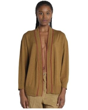 Momoní Truien & Vesten ,Bruin ,Polyester Cardigan