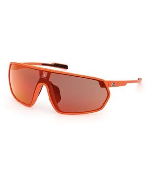 adidas Accessoires ,Oranje ,Leer Prfm Shield Zonnebril - Rood