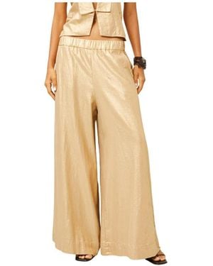 Souvenir Clubbing Wide Trousers - Naturel